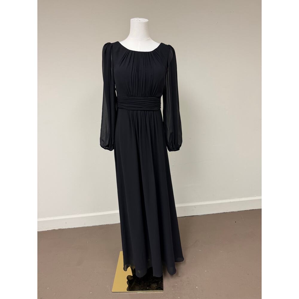 Ever-Pretty Women Long Sleeve Chiffon Round Collar Prom Dress Size 6 NWT